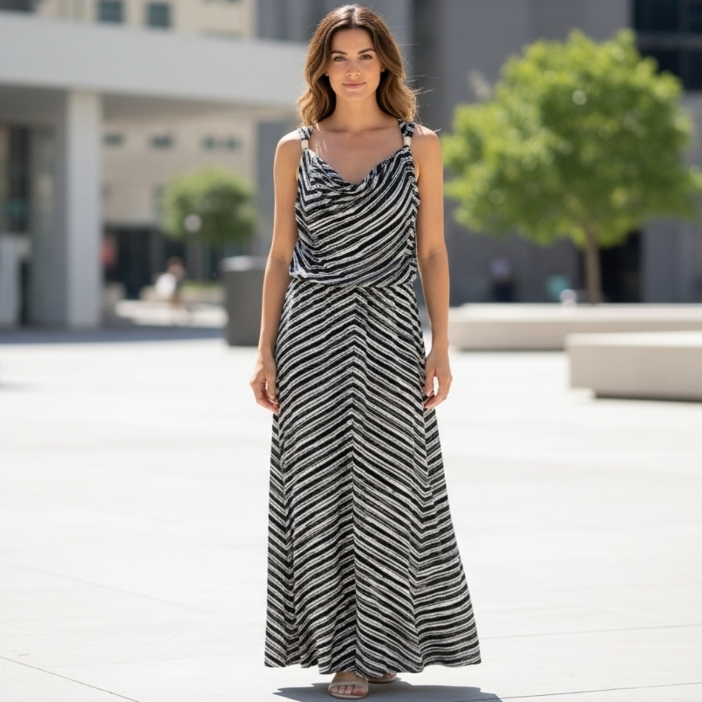 Calvin Klein knit drape neck dress